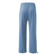 thumbnail image 4 of ABATAB Womens Pants Casual Loose Fit Wide Leg Lounge Pants High Rise Baggy Work Office Palazzo Trousers with Pockets, 4 of 5