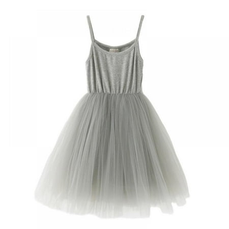 

BULLPIANO Toddler Girls Casual Dress Sleeveless Princess Tulle Tutu Dress for 0-7Years