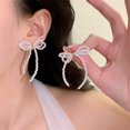 thumbnail image 5 of AOOOWER Bowknot Earrings Niche Design Geometric Earrings Temperament Sweet Ear Jewelry, 5 of 11