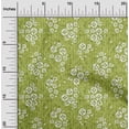 thumbnail image 1 of oneOone Cotton Poplin Light Green Fabric Geometric & Floral Texture Craft Projects Decor Fabric Printed By The Yard 56 Inch Wide, 1 of 4