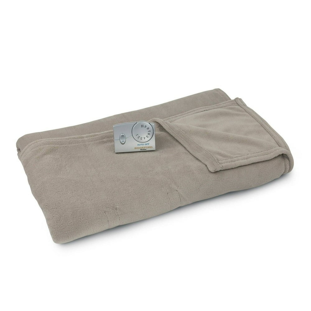 Biddeford Blankets Solid Microplush Electric Blanket with Ten Heat