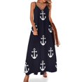 thumbnail image 2 of Nautical Anchors Sleeveless Dress Party dresses dress korean style women's evening dress dresses ladies summer, 2 of 6