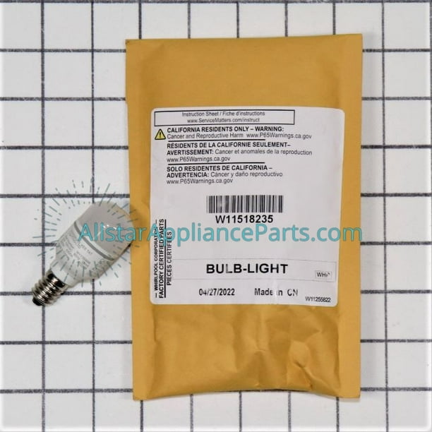 Whirlpool Refrigerator LED Light Bulb W11518235