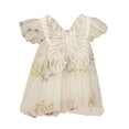 thumbnail image 4 of Girls Princess Dress Flower Girl Dress Ball Gown Flutter Sleeve Tulle Embroidered 3D Flower Floral Embroidery Party Holiday Elegant Fancy Dresses for Girls 3-24M, 4 of 8
