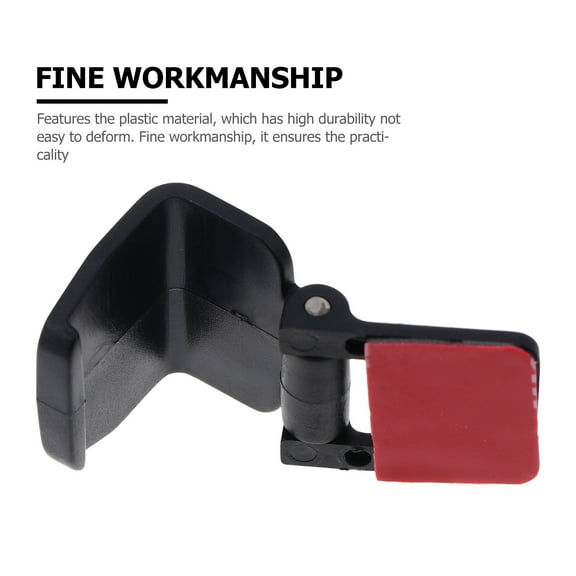 Pawsdot Reptile Tank Latch Black Plastic Easy Install Buckle for Feeding Tank Use