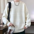 thumbnail image 2 of Suéteres casuales retro de otoño, prendas de punto para hombres, suéter básico de manga larga con cuello redondo de jacquard, ropa de calle Y2K, jerséis navideños, 2 of 5