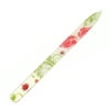 Denco Dual-Sided Super-Fine Grit Etched Glass Nail File with Sheath, Assorted Patterns, 1 ct