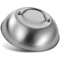 1Pcs Metal Cheese Melting Dome,Basting and Steaming Cover,Stainless Steel Pot Lid,Kitchen Cooking Domes,Griddle Dome with Handle,Best for Use in Flat Top Grills 8.8Inch