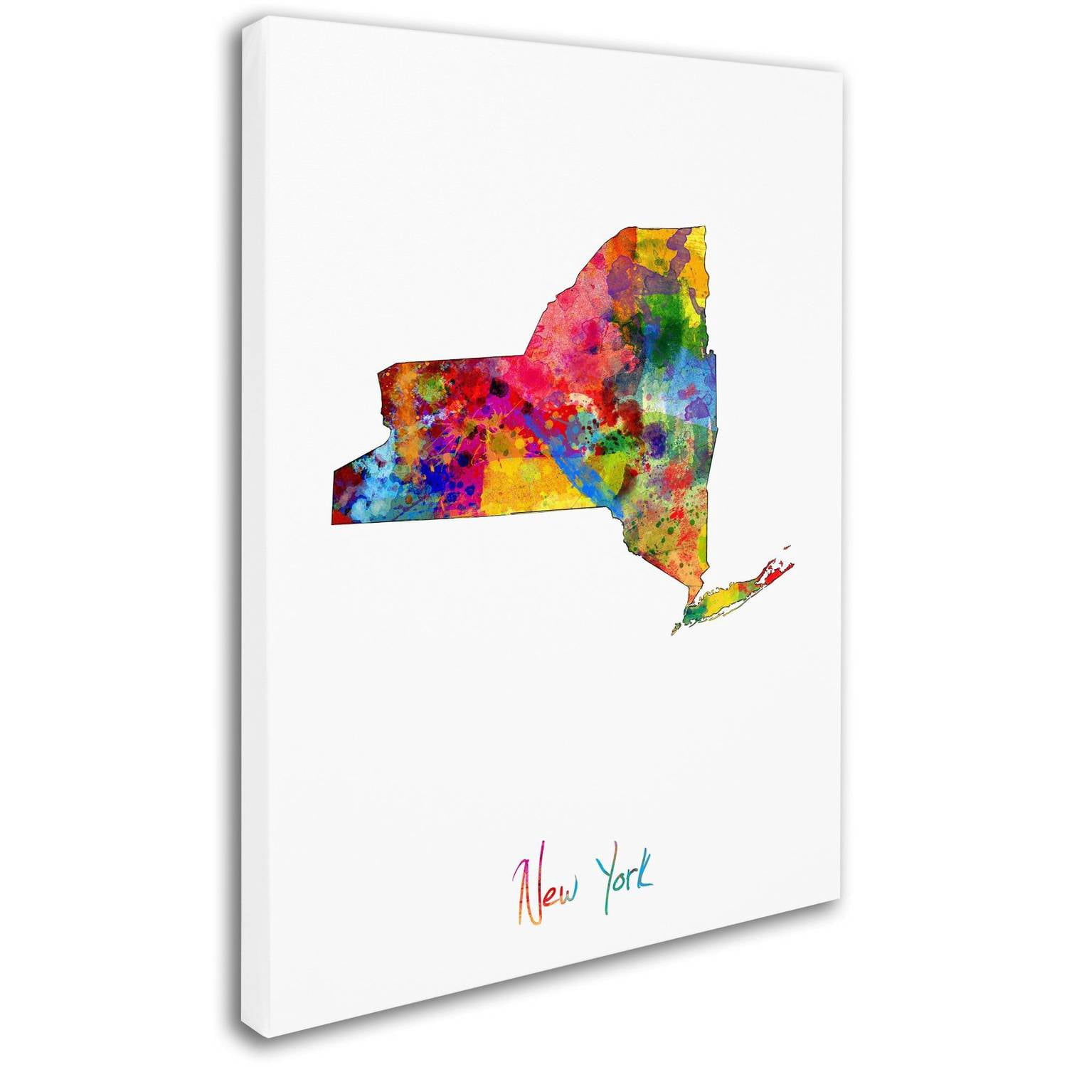 Trademark Fine Art "New York Map" Canvas Art by Michael Tompsett