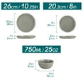 thumbnail image 4 of Malacasa Dinnerware Sets, Stoneware Plates and Bowls Set, Tableware Dishwasher Microwave Safe, Serves For 4 people, Caramel color, 4 of 8