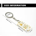 thumbnail image 4 of Goofa Farm Bee Cute Honey Printed Rectangular Metal Keychain Bag Charm Floral Charm for Purse Keys Metal Keyring Gift for Women Accessories, 4 of 7