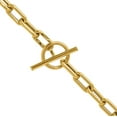 thumbnail image 2 of 14K Solid Yellow Gold Paperclip Cable Rolo Link Chain Belcher Necklace Toggle Clasp, 2 of 8