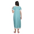 thumbnail image 3 of Moomaya Chemise de Nuit Maxi à Manches Courtes Imprimée, Boutonnée, en Coton, Tenue de Sommeil, 3 of 5
