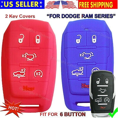 6B Silicone Cover Entry Fob Case Skin Holder For Dodge Ram 1500 Truck 2020 Key