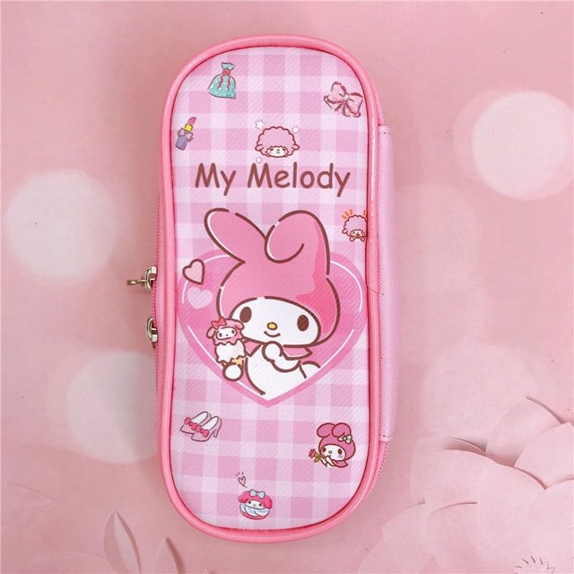 Venta al por mayor Sanrio Kuromi papelería Mini niños niños estudiantes estuche de lápices mujeres bolsa de cosméticos bolsa de maquillaje de gran capacidad