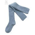 thumbnail image 3 of GustaveDesign Women's Thicken Velvet Stockings, Extra Long Over High Knee Coral Fleece Socks, Fuzzy Slipper Socks for Christmas Gifts "Blue", 3 of 10