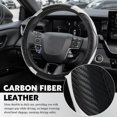 thumbnail image 4 of Car Steering Wheel Cover, 14.5-15 Inch Carbon Fiber Leather Elastic Car Steering Wheel Protector, Anti-Slip Steering Wheel Soft Cover Mats, Auto Accessories for Vehicles, White, 4 of 10