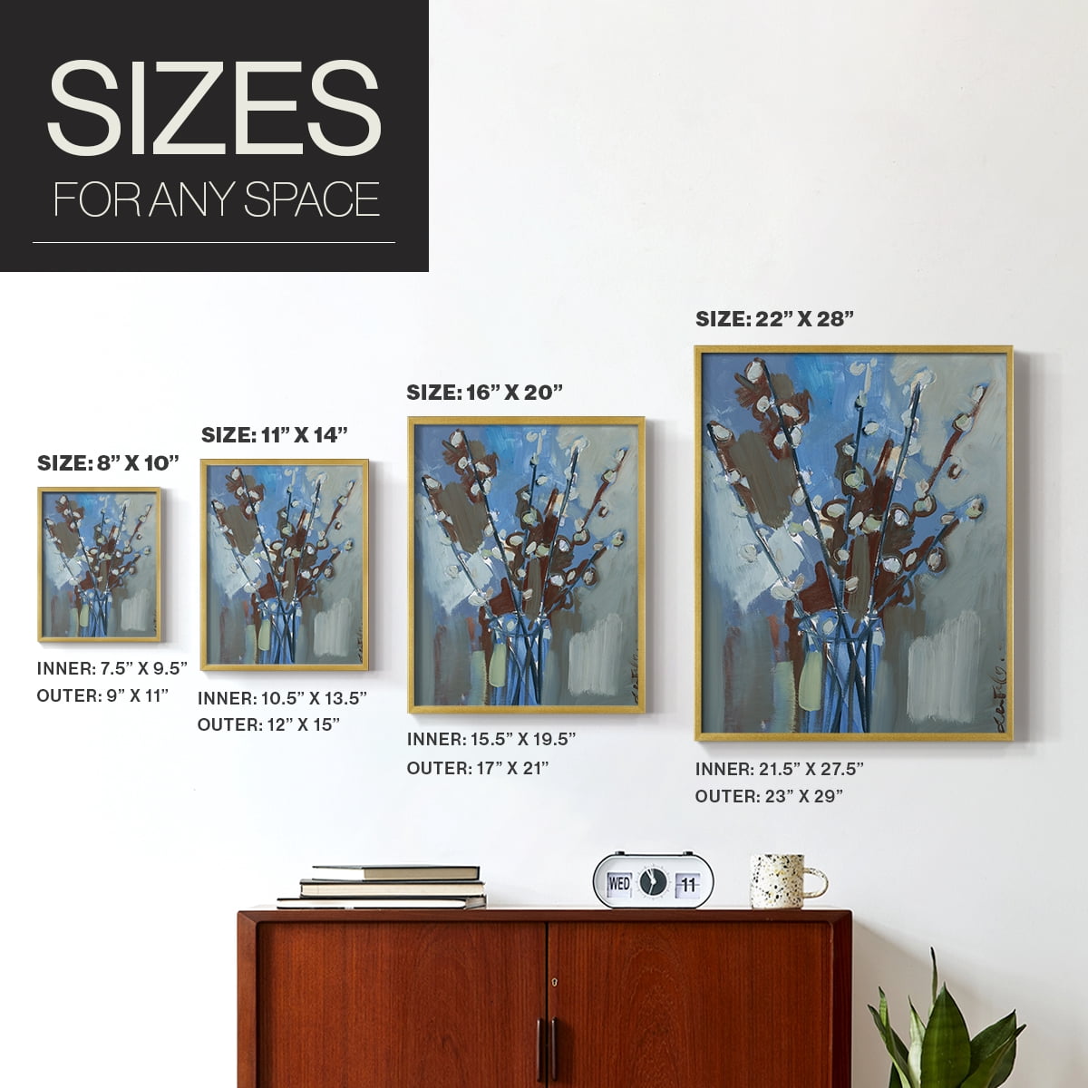 Winter Willow I Framed Print - Solid Wood in Single Picture Frame Solid Wood 2 Framed Print