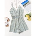 thumbnail image 5 of Women's Leopard Print Wrap Spaghetti Strap Romper Cami Jumpsuit, 5 of 5