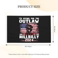 thumbnail image 3 of I'M Voting For The Outlaw Hillbilly 2024 3x5 Ft Double Sided Flag Polyester Banner Yard Sign Outdoor Decoration, 3 of 9