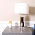 thumbnail image 4 of Pasargad Home 23 in. Jupiter Glass Base & Steel Body with Shade Table Lamp, White & Gold, 4 of 4