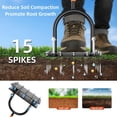 thumbnail image 5 of AOVOX Manual Lawn Aerator Tool with 15 Spikes, 32"-35" Adjustable T-Handle Aerator for Lawn, Automatic Dirt Ejection Design, Heavy Duty Yard Grass Aerator for Soil Compaction, Black & Orange, 5 of 8