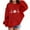 Red, variant on Swuxness Toddler Long Sleeve Sweatshirts, Toddler Fall Tops, Kids Print Hooded Pocket Drawstring Pullover Sweatshirt for Girls and Boys Black, 5-6 Years