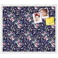 thumbnail image 2 of PinPix 28x24 Custom Cork Bulletin Board Vintage Japanese Floral Navy Poster Board Has a Fabric Style Canvas Finish, Framed in Vintage Japanese Floral Navy, by ArtToFrames (PinPix-1542), 2 of 5