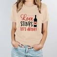 thumbnail image 4 of Cadeau de Saint-Valentin pour Femmes Mode Col Rond Imprimé T-shirt à Manches Courtes Décontracté Ample Hauts, 4 of 8
