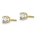 thumbnail image 2 of 14k 2/3 carat total weight Round Certified VS/SI D E F Lab Grown Diamond Screw Back 4 Prong Stud Post Earrings 14k Yellow Gold Earrings, 2 of 2