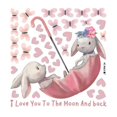 thumbnail image 1 of Cartoon Rabbit Butterfly Umbrella Bunny Wall Stickers Room Baby Wall Decals Room Interior, 1 of 5