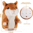 thumbnail image 3 of Trianu Toddler Toys Talking Hamster Repeats What You Say Baby Toys Retro Toys for Kids Fun Toys Birthday Gift for Kids Toys for 3+ Year Old Girls Boys Gifts, Gray, 3 of 6