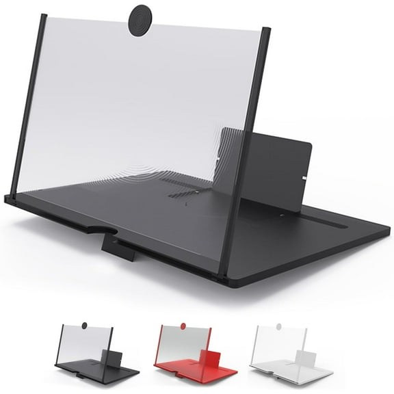 12" 3D Mobile Phone Screen Magnifier - HD Video Amplifier Projector Stand & Foldable Holder for All Smartphones