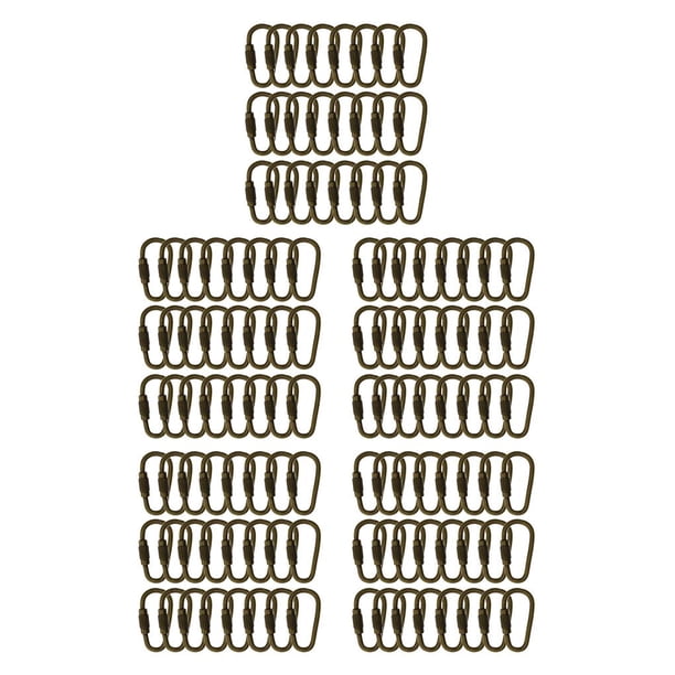 Wosthever Paquete de 24 llaveros de mosquetón con anillo en D de metal, miniganchos, pinzas de escalada para mochila, soporte para llavero para Type8 NO8