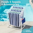 thumbnail image 4 of Coast Modern Pool Towel Rack – 5 Beach Towel PVC Drying Rack for Outdoor & Indoor Use, 4 of 7