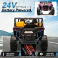 thumbnail image 6 of ThunderBolt 24V 2 Seater Ride on Car UTV for Kids, Electric Powered UTV with Remote Control, 4WD&4 Wheel Suspensions,Extra-Wide 20.47in Seat Ride on Toys for Boys Girls, LED Lights,Bluetooth, 6 of 26