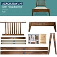 thumbnail image 2 of Acacia Kaylin Bed Frame with Headboard Solid Wood Platform Bed, Twin Size Bed Frame, Unique Design Contemporary Signature Wood Bed Compatible with All Mattresses, Non-Slip and Noise-Free, Caramel, 2 of 7