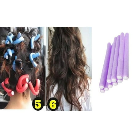 10pcs Curler Makers Soft Foam Bendy Twist Curls Styling Hair