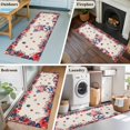 thumbnail image 5 of Independence Day 2'x6' Runner Rugs for Hallway Kitchen Bedside Non Slip Washable, Patriotic Gnomes USA Flag Flowers Retro Entryway Rug Runners with Rubber Backing, Long Carpet Runner for Laundry Room, 5 of 8