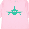 thumbnail image 4 of Inktastic Cute Teal Airplane Boys or Girls Long Sleeve Toddler T-Shirt, 4 of 5
