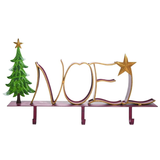 24 Green And Gold Glitter Noel Christmas Stocking Holder Walmart Com Walmart Com