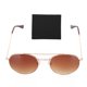 thumbnail image 1 of Gafas de sol marrones Gafas de tela Moda Mental Gafas de sol con montura redonda para deportes al aire libre, 1 of 8
