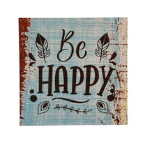 10" x 10" Colorful Be Happy Sign Wall Decoration