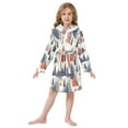 thumbnail image 6 of FORMRS Niños Bathrobe Unisex Hooded Robe Soft Plush Pajamas Sleepwear, Size 4-6T, Blue Snow Houses, 6 of 7