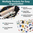 thumbnail image 3 of FORMRS Tote Bag for Women Quilted Large Capacity Travel Work Carry On Shoulder Handbag, Black Simple Shapes, 3 of 7