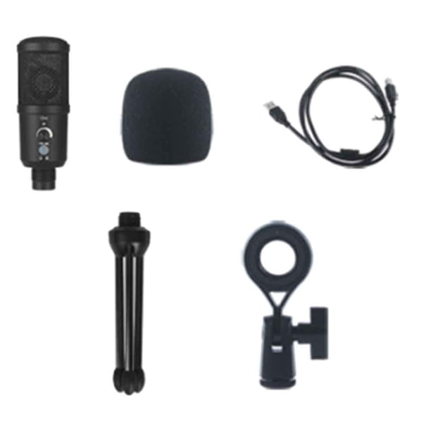 MicróFono USB Para Juegos Con CancelacióN De Ruido, MicróFono De Condensador Para PC, MicróFono Para Podcast Con Soporte Tipo Brazo C