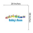thumbnail image 3 of KIDS ROOM - Removable Educational Home Decoration Sticker Train Toy Alphabet Cubes Multicolored Design Kids Bedroom Customized Name Vinyl Wall Decal 20" x 8", 3 of 3