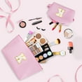 thumbnail image 3 of DAKIMOE Makeup Bag Cosmetic Bags Organizer Personalized Initial Travel Essentials Toiletry Bag for Birthday Christmas Girlfriend Teacher Valentines Day Gifts, 3 of 9