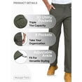 thumbnail image 2 of Mens Cargo Pants Casual Work Hiking Relaxed Fit Wear Resisting Pant for Men Green 29, 2 of 8