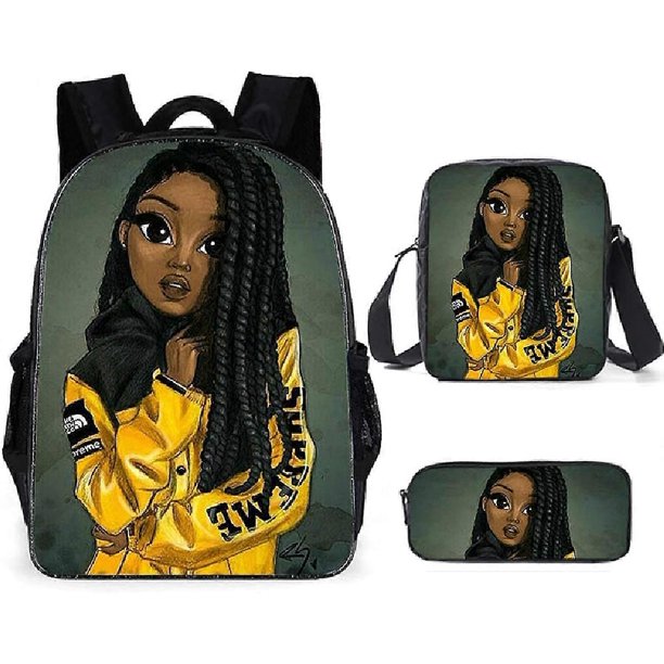 Girls 3-in-1 Backpack Schoolbag Rucksack with Shoulder Bag Pencil Case, B-04, Backpacks